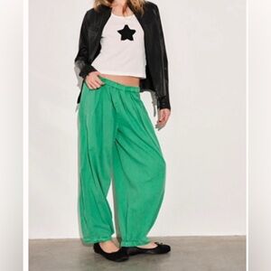 To The Sky Free People Parachute Pants in color Lively Ivy